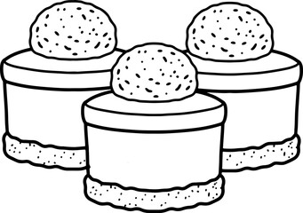 hand drawn cake