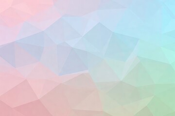 Obraz premium Pastel polygonal background with soft gradient. Abstract low poly design with pink, blue, and white tones. Modern, geometric texture.