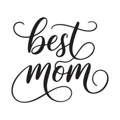 best mom typography calligraphy lettering text typescript font design for mother's day