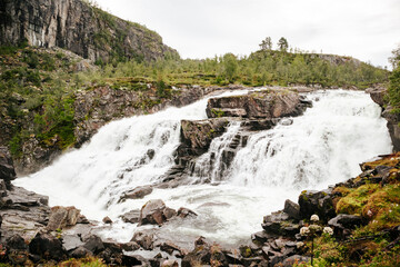 V&oslash;ringsfossen wodospad w Norwegii
