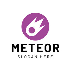 Obraz premium Meteor logo template design isolated on white background.