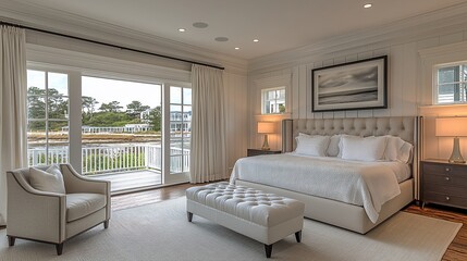Luxury Waterfront Bedroom Interior Design
