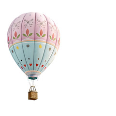 Obraz premium Pastel Hot Air Balloon Illustration