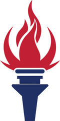 liberty torch vector art illustration 