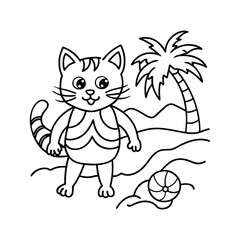 cat with a butterfly