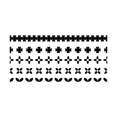 Border frame icon, divider horizontal line vector shape icon for decorative vintage doodle element for design in vector illustration