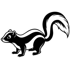 Obraz premium Elegant Skunk Line Drawing
