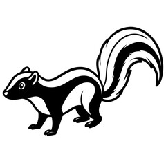 Obraz premium Elegant Skunk Line Drawing