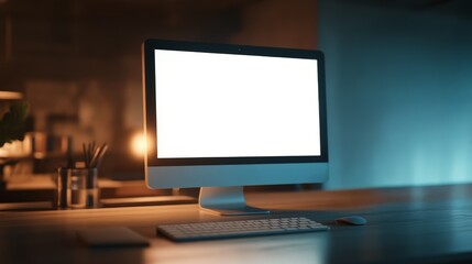 Fototapeta premium Close-up of a cozy quiet home office for enhanced productivity
