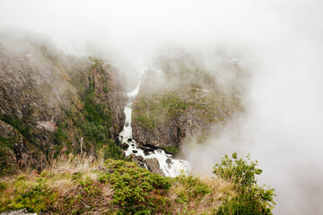 V&oslash;ringsfossen wodospad w Norwegii