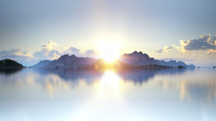 Fototapeta premium Calm Sunrise Over Islands