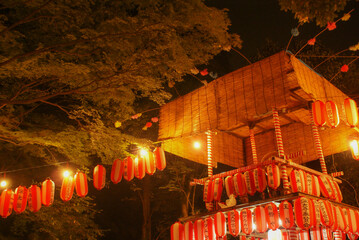 深大寺のやぐらと提灯