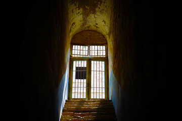 石造りの古城の階段