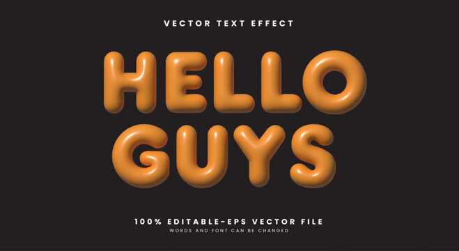 Hello guys 3D Inflated Style editable text effect Template