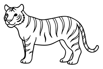Elegant Tiger Sketch