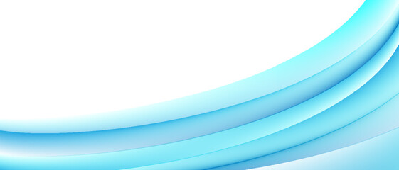 curve shape design green turquoise abstract and blue gradient on transparent background banner