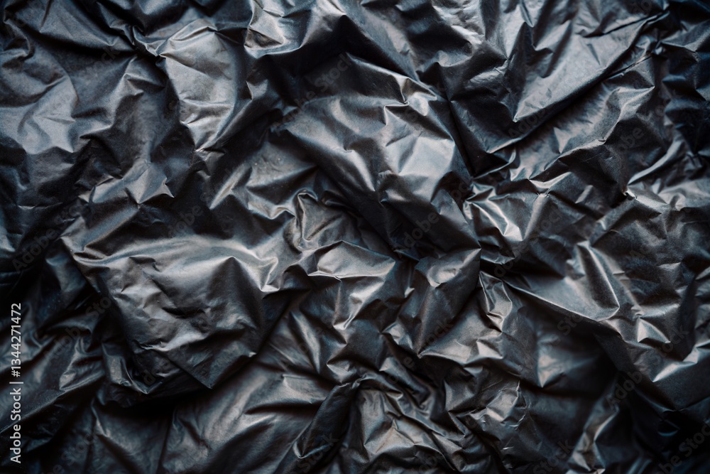 Canvas Prints crumpled dark plastic surface with abstract texture