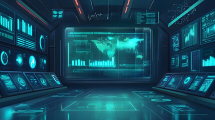 Obraz premium Professional Data Monitoring Illustration Concept on White Background for Business Analysis and Performance Tracking