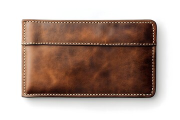 Stylish Leather Passport Wallet for Secure Travel isolated on white background