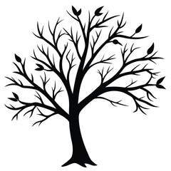 Obraz premium vector tree silhouette