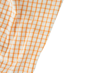 Orange tablecloth corner frame copy space