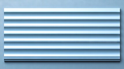 Obraz premium Light Blue Metal Panel with Horizontal Grooves