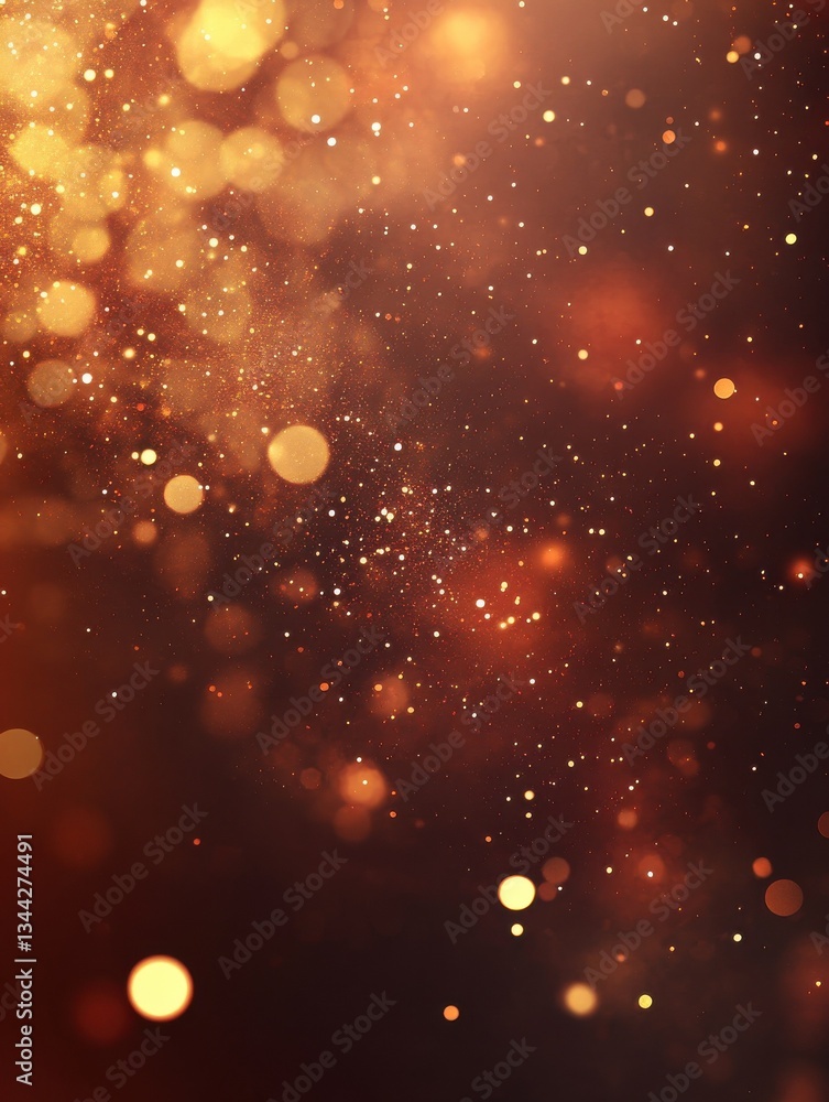 Poster red glitter background sparkling with golden bokeh lights creating a festive atmosphere for christma