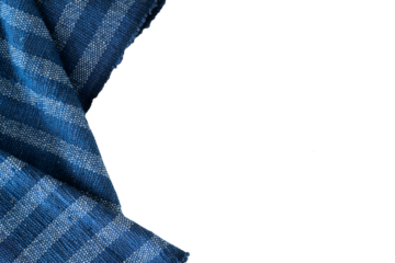 Blue napkin for copy space banner background