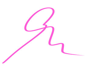 Abstract doodle hand drawn curved stroke shape