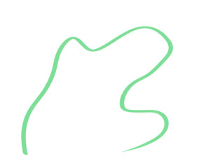 Obraz premium Abstract doodle hand drawn curved stroke shape