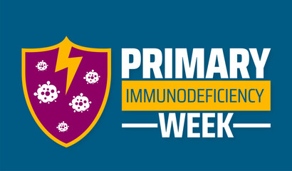 World Primary Immunodeficiency Week background banner or poster design template. observed every year in  April. Holiday concept. Use to any Template, card, poster, placard, template.
