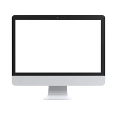 computer monitor isolated on white