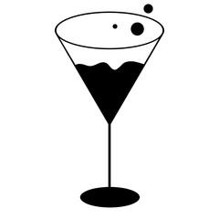 Wine in the glass vector