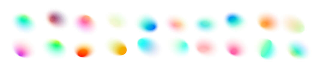 Soft gradient background with abstract blur effect, blue and green color transition, grainy watercolor texture, fluid neon mesh design. Flat vector illustration isolated on white background.