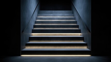 Fototapeta premium Dark Concrete Stairwell
