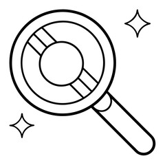 Search Icon Line Art Vector Illustration