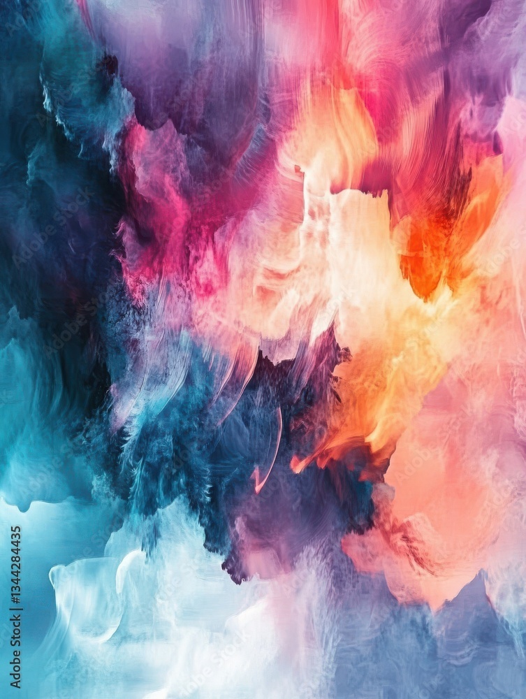 Aufkleber abstract multicolored painting background. stylish design texture. generative ai.