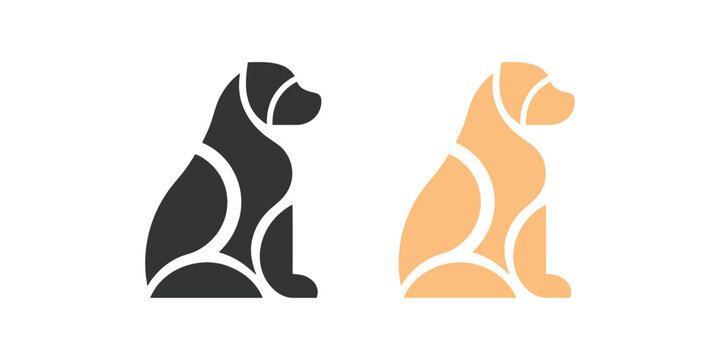 Dog silhouette vector illustration art design. Dog head logo icon set. Dog Sign symbol logo icons. 