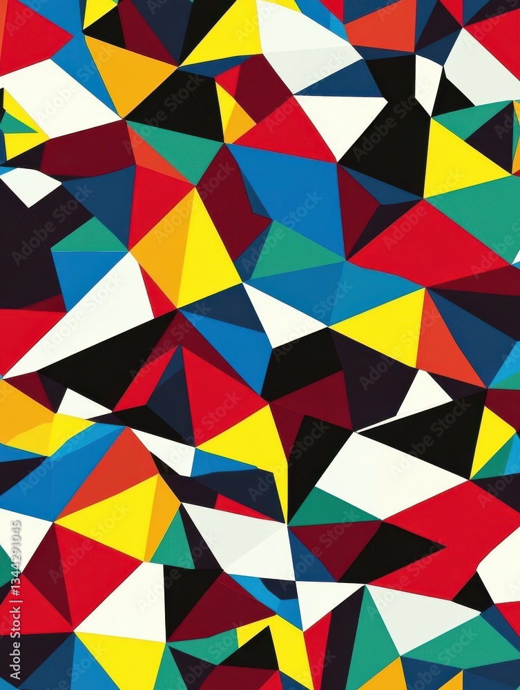 Poster seamless geometric pattern with triangles