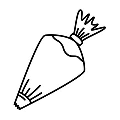 piping tips outline illustration. Kitchen equipment line illustration.