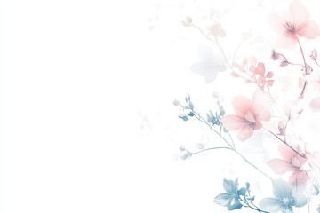 Delicate Floral Background with Soft Pastel Colors and Elegant Design