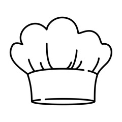 chef hat outline illustration. kitchen line illustration
