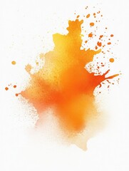 Paint stain orange watercolor Generative AI
