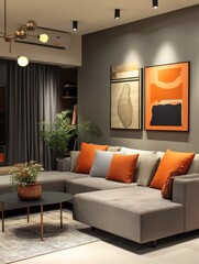 Discover a chic 1 BHK flat, showcasing modern interiors and stylish decor, perfectly blending comfort and contemporary