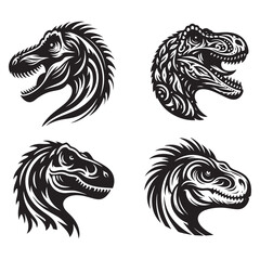 dinosaur head vector illustration. dinosaur skull