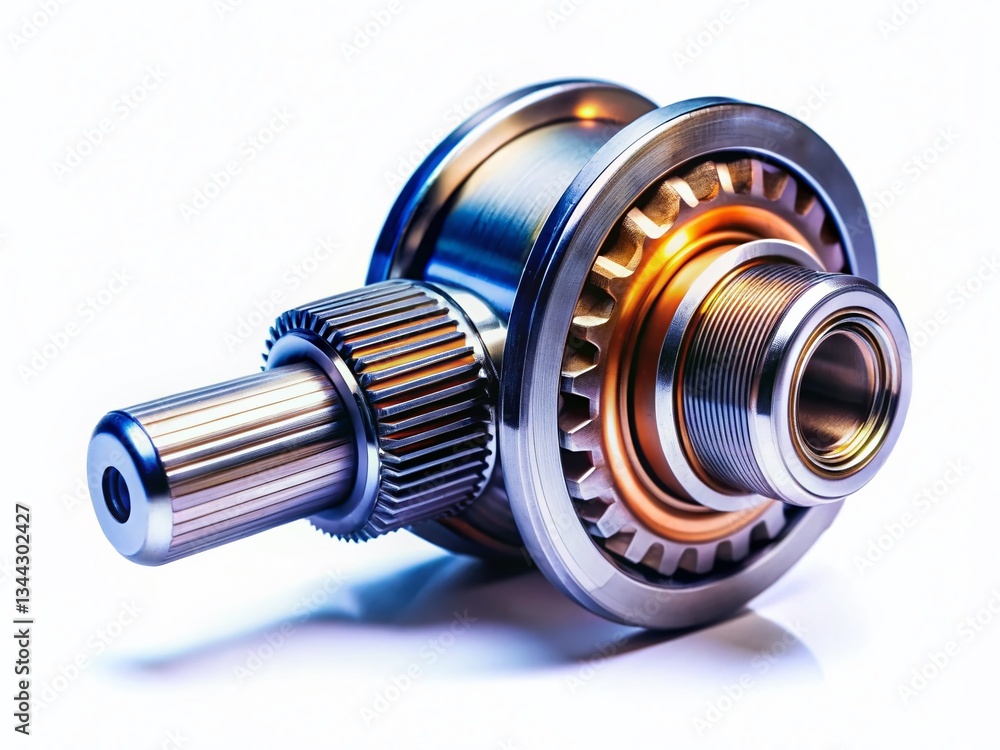 Poster precision-engineered constant velocity joint: inner component, isolated on white