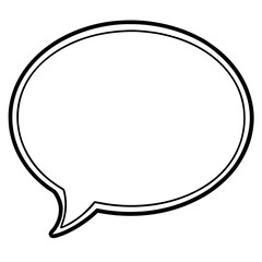 Speech Bubbles in Elegant Outline Style