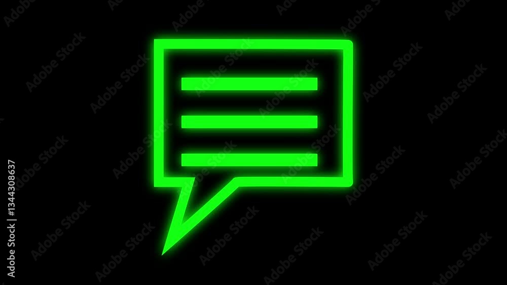 Aufkleber message with e mail box icon animation on a white background.