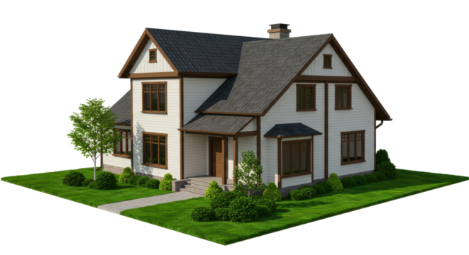 Isolated Modern House