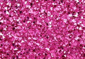 Obraz premium Close-up of a vibrant hot pink glitter texture.